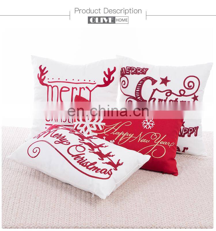 New Product Gold Thread Embroidery With Applique Sofa Cushions For Christmas