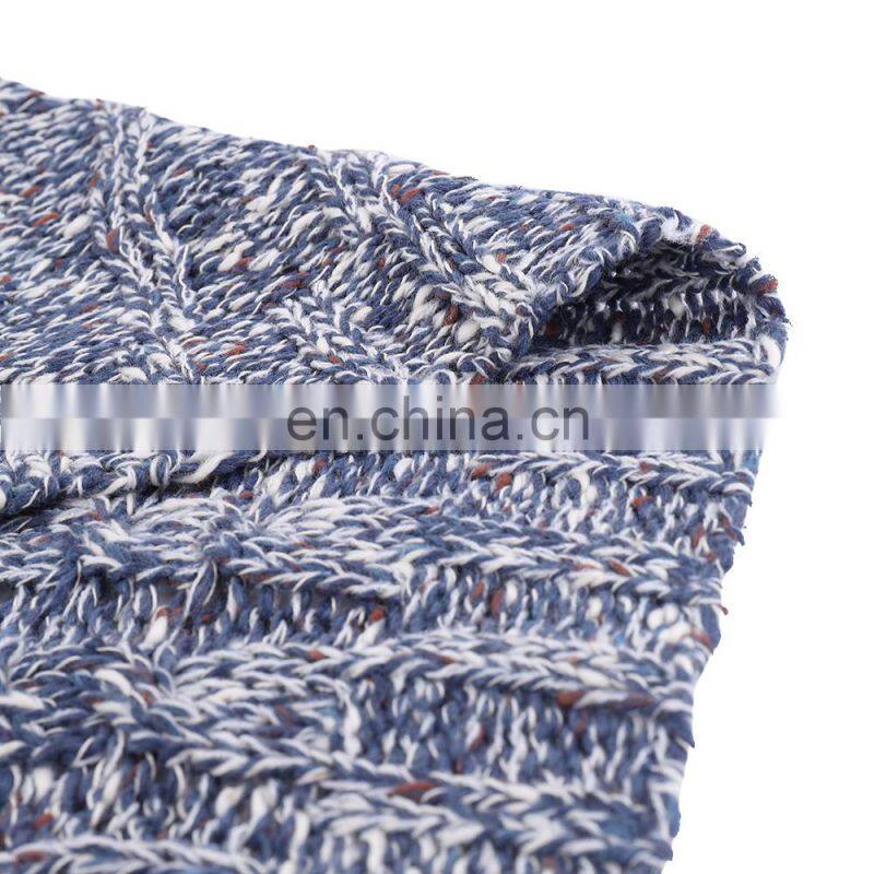 Factory Price Solid Color Navy Cable Knitted 100%Acrylic Blanket