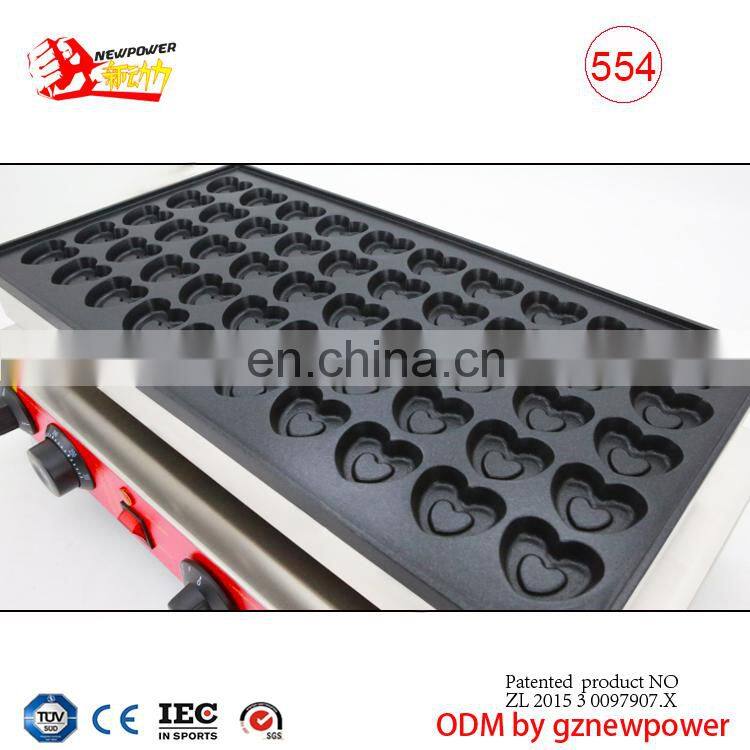 new design snack machine electric 50 holes heart shape poffertjes maker grill pancake crepe making machine with CE