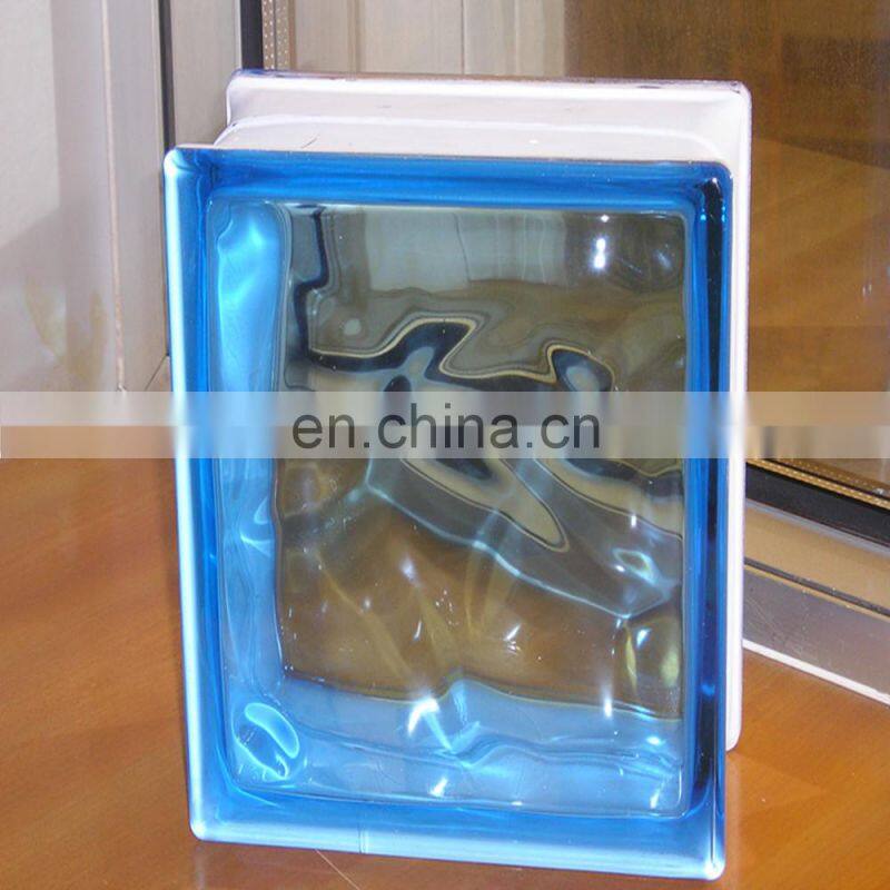 BLUE CLOUDY GLASS BLOCK