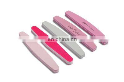 Professional Round abrasive Sponge Custom Printed 80 100 120 150 180 240 grit finger nail file