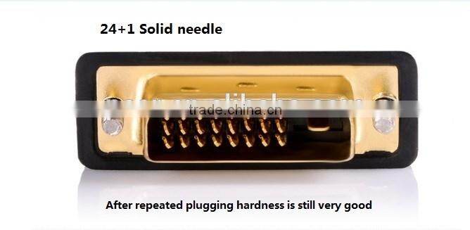 80M NYLON BRAIDED 24+1PIN M TO M DVI-D CABLE WITH USB ADN CHIP SET