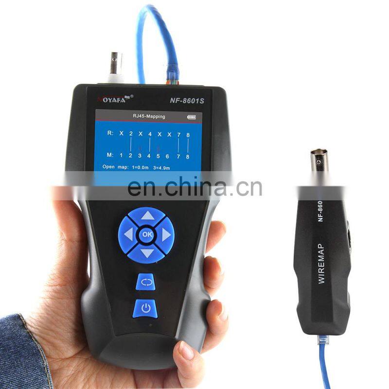 MT-8643 Network Cable Tester TDR Multi-functional LCD Wire Tracker for RJ45 RJ11 BNC Metal Cable PING/POE Cable Length test