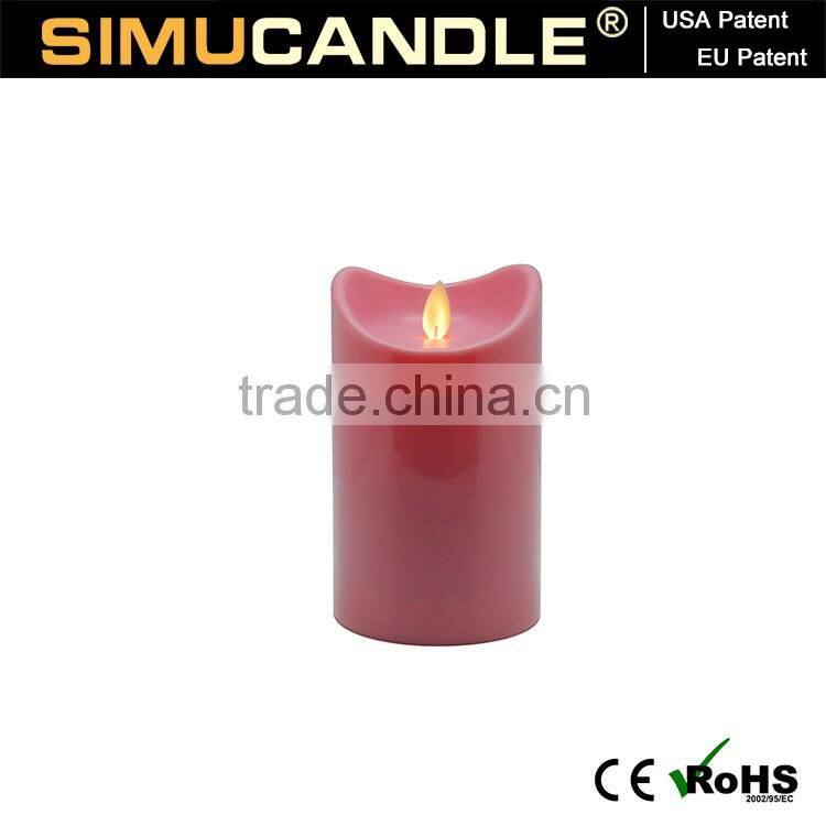 Flameless candle with moving wick;Simulated candle in candles