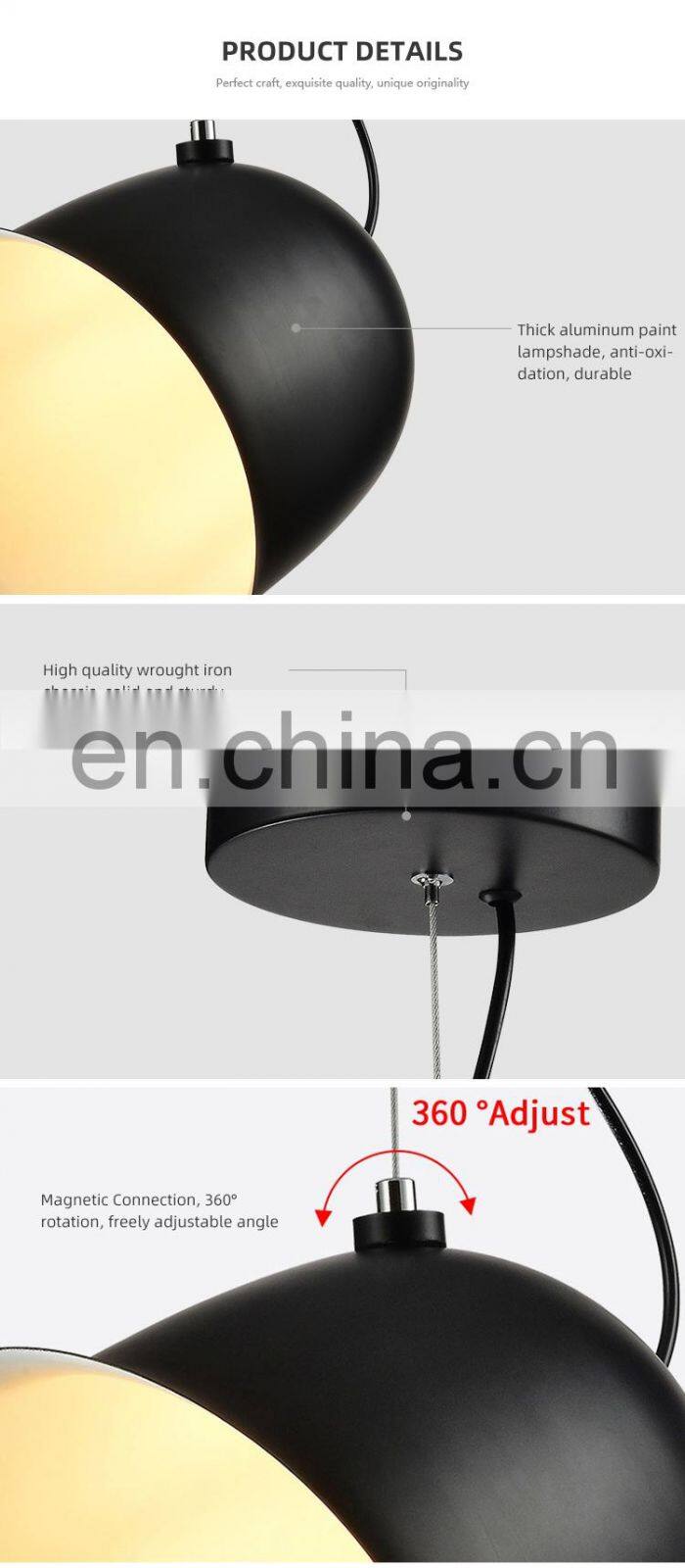 HUAYI Factory Wholesale Black Iron Lamp Body Indoor Bedroom Hotel Wall Mounted LED Wall Lamp
