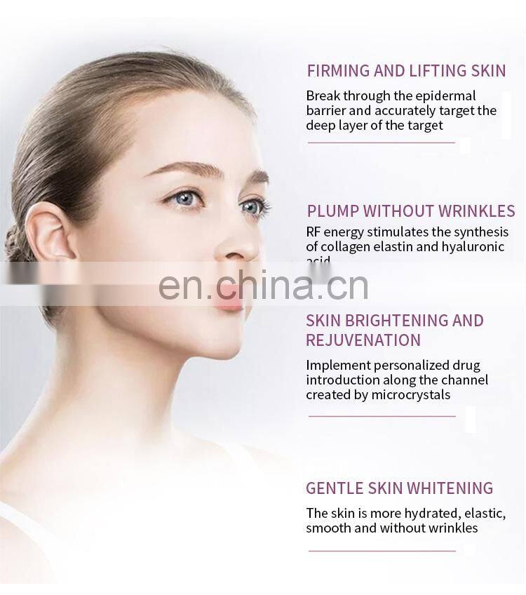 Gold RF Fractional Microneedle Machine Wrinkle Stretch Mark Removal Instrument Skin Tightening Whitening Beauty Device