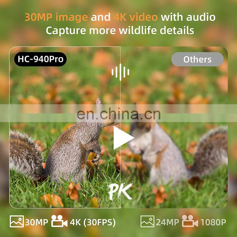 2022 New 4K 30FPS 36MP IP65 APP Control with Cloud Service Night Vision Cellular Trail Camera 4G Hunting Camera HC-940Pro