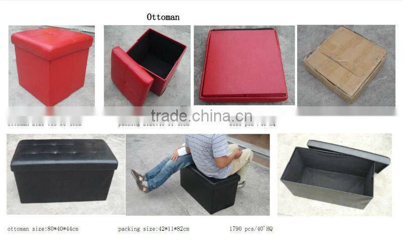Leather Bed End Folding Stool with Drawer