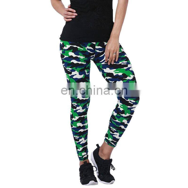 Wholesale Custom Made Women Leggings High Elastic Skinny Camouflage Legging