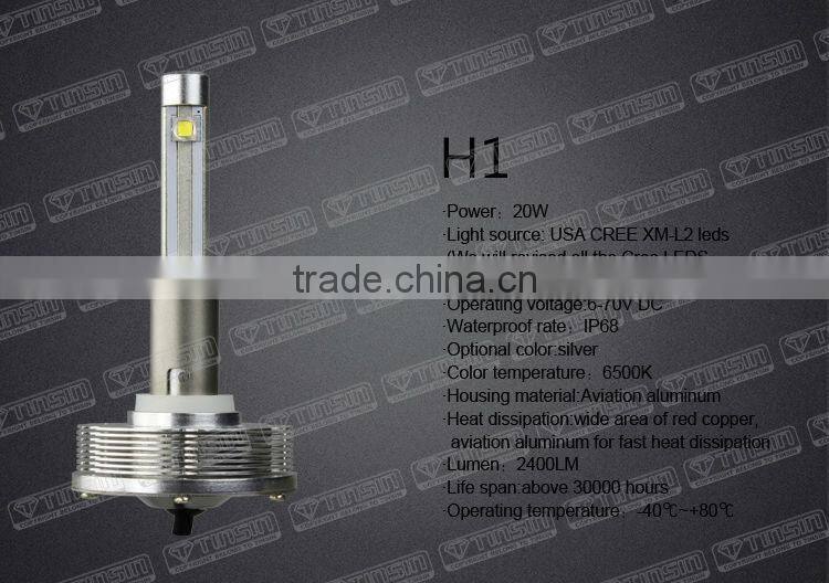 Factory supply 20w auto headlight h1 led for cars, truck
