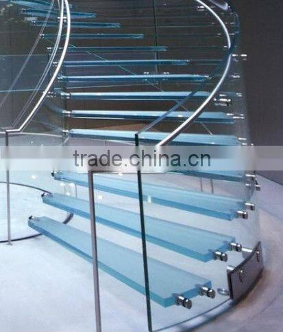 Laminated tempered glass stair treads