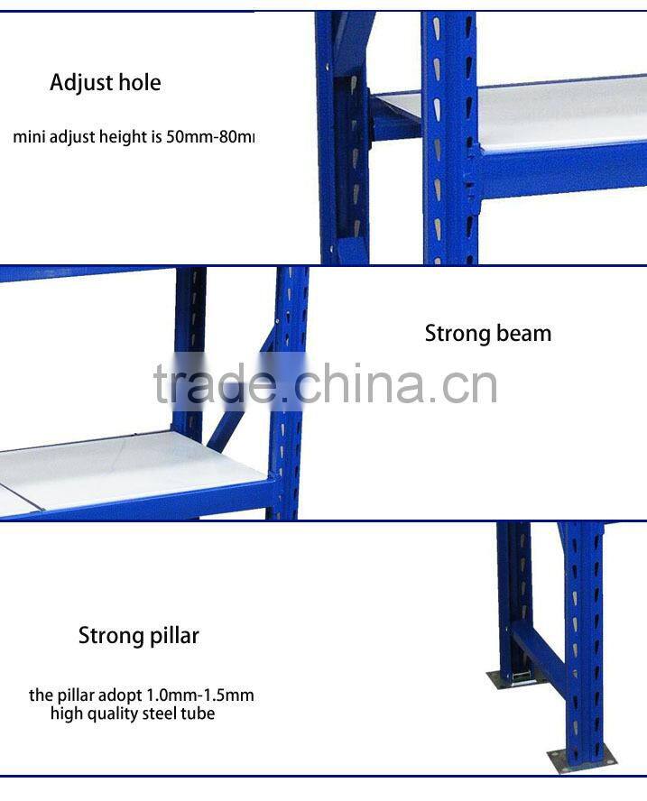 Clothing Factory Storage Rack Blue Warehouse Racking Storage Material and Garment Heavy duty Metal Shelf with 4 Tiers