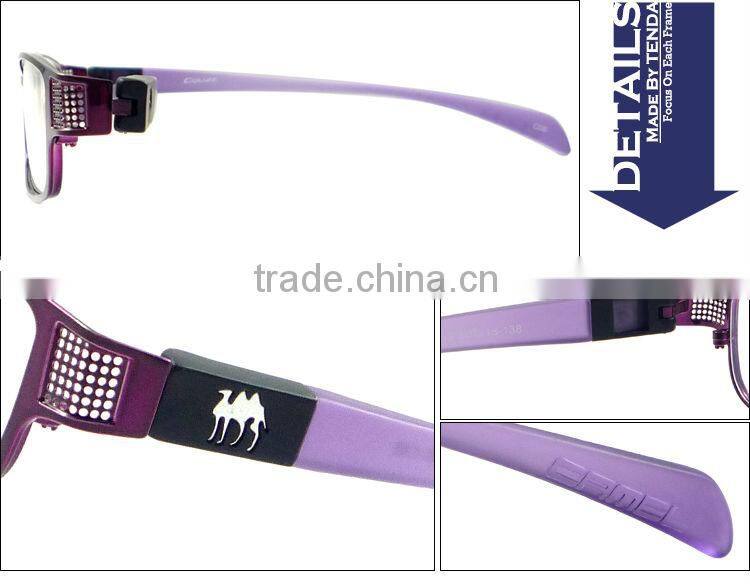 Women fancy eyeglasses frames with changeable temples