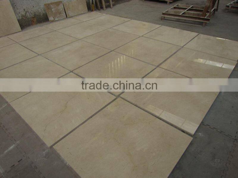 Polished Crema Marfil beige marble panel, tiles, cut-to-size