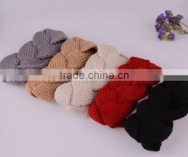 Winter Fashion Knitted Ladies Decorative Headbands