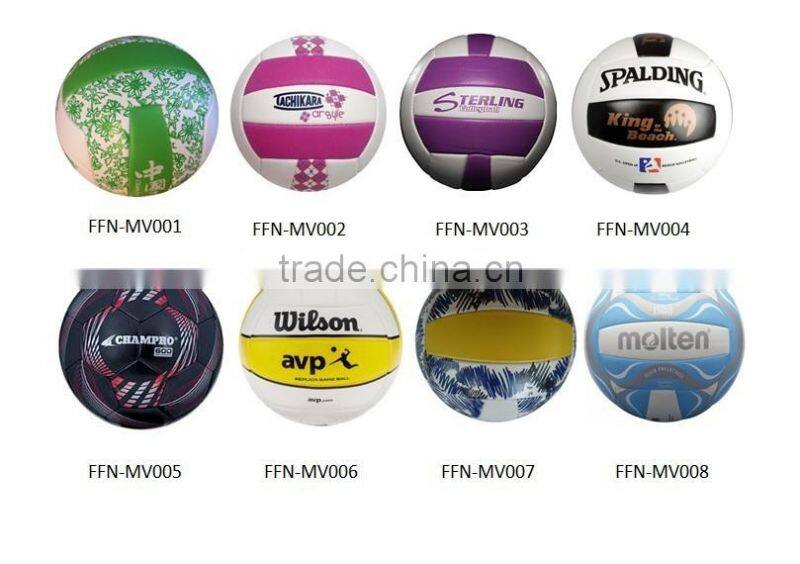 Customized machine stitched soft touch promotional beach volleyball for girls