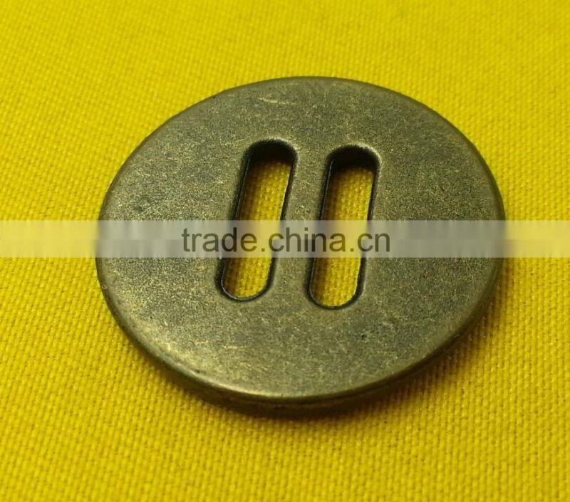 Rectangle Shape Holes Metal Sew-on Button For Jackets -- MS2392