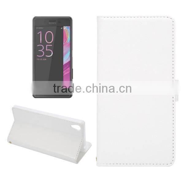 High Quality PU Leather Case for Sony Xperia X Flip Case with Card Slot KDS Sheep Grain Leather Wallet Cover MT-5812