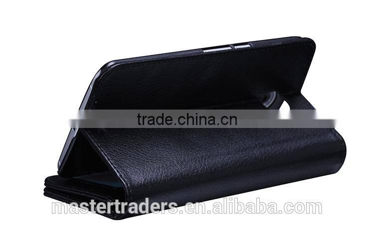 Cheap Multi Function Litchi Grain Stand Wallet PU Leather Case With Card Slot And PC Back Cover For Google 6 MT-3690