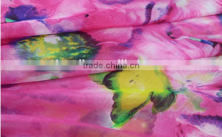 Wholesale 100% Printed Silk Chiffon Fabric For Garment