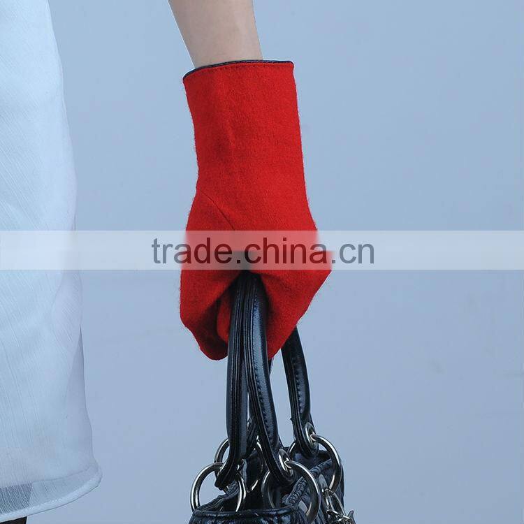 Shetland Screen Touch Customized Wool Gloves with Side Opening
