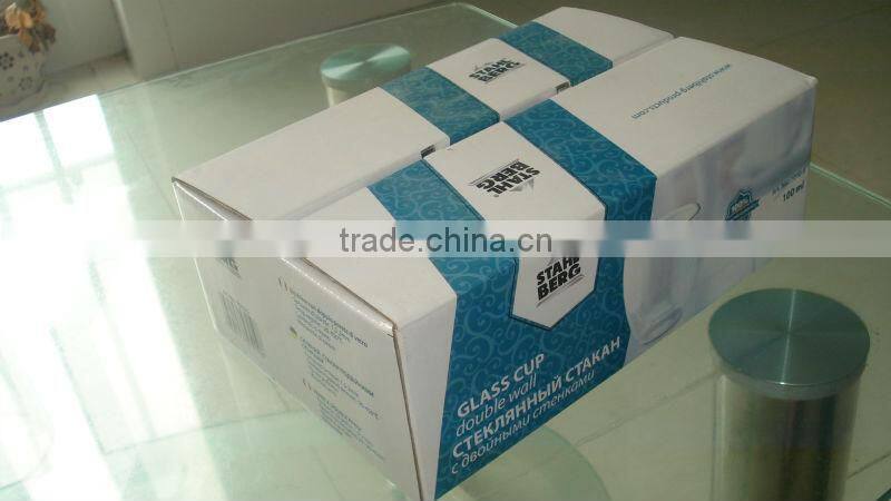 clear handblown borosilicate glass jar