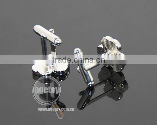 Clover Shaped Cufflink Fashion Enamel Zinc Alloy Sleeve Button Metal Personalize Cuff Links