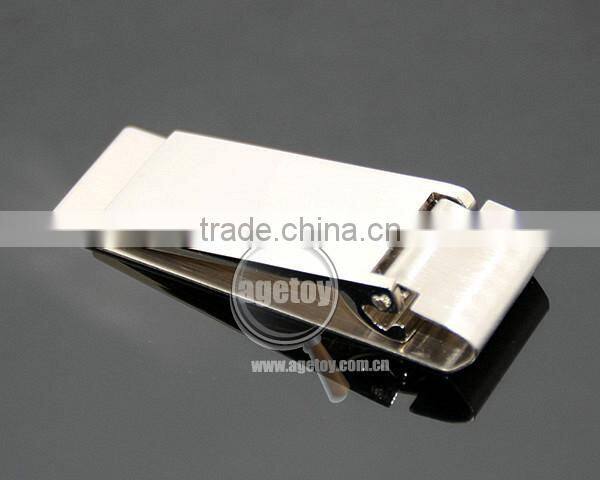 Rectangle Zinc Alloy Cash Clip Slim Pocket Purse Cash Holder Organizer Promotional Blank Stainless Steel Metal Craft Money Clip