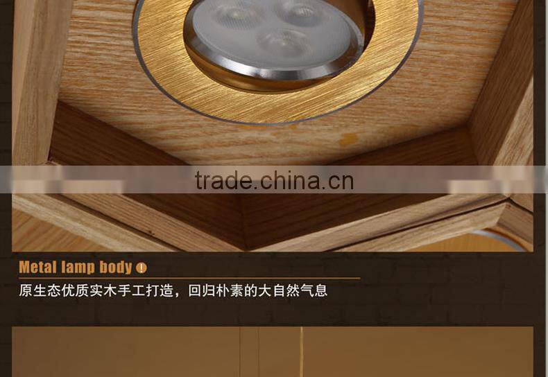 New Design honeycomb wooden Ceiling Lamp With LED lighting