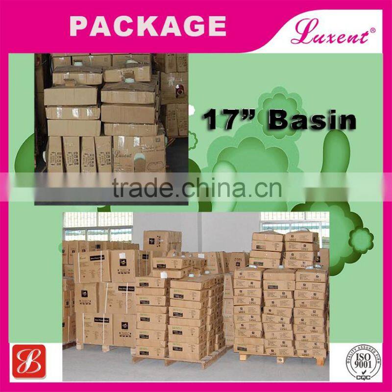 Colorful ceramic wash room 17"Lavatory Basin Light Blue