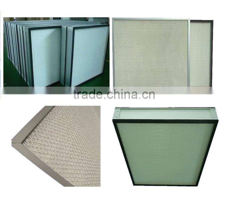 Minipleat air purifier hepa filter for cleaning equipment
