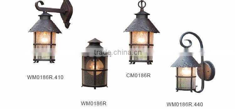CAIRO outdoor half E27 antique garden cone wall lamp