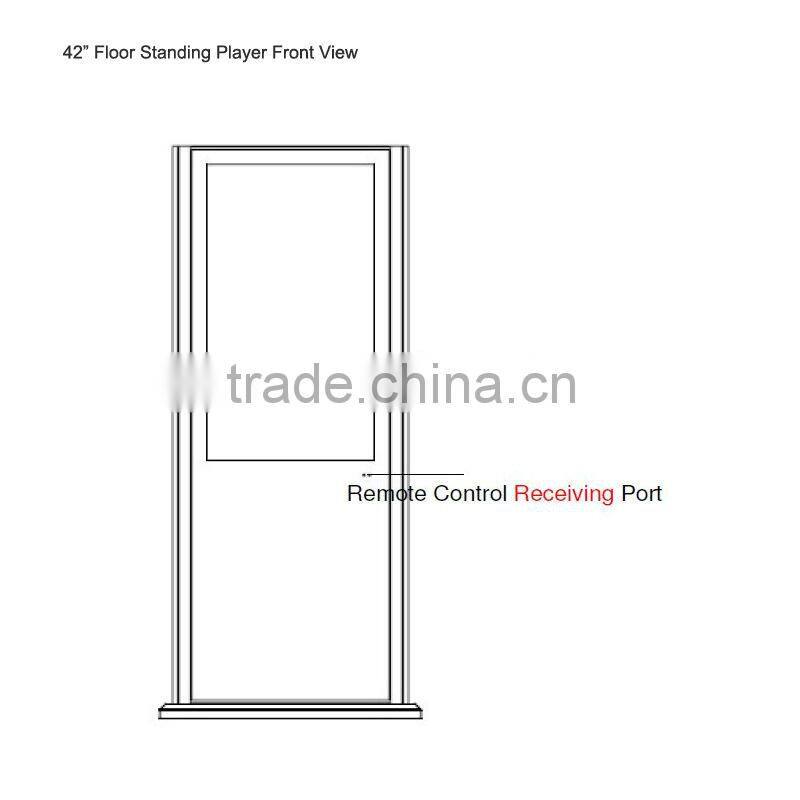 42" large lcd floor standing digital signage totem
