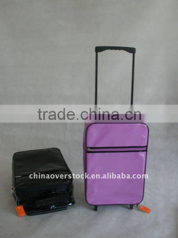 Promotional Foldable PU Trolley Bag 18" Foldable Trolley Luggage for PROMOTION Kids Trolley Bag