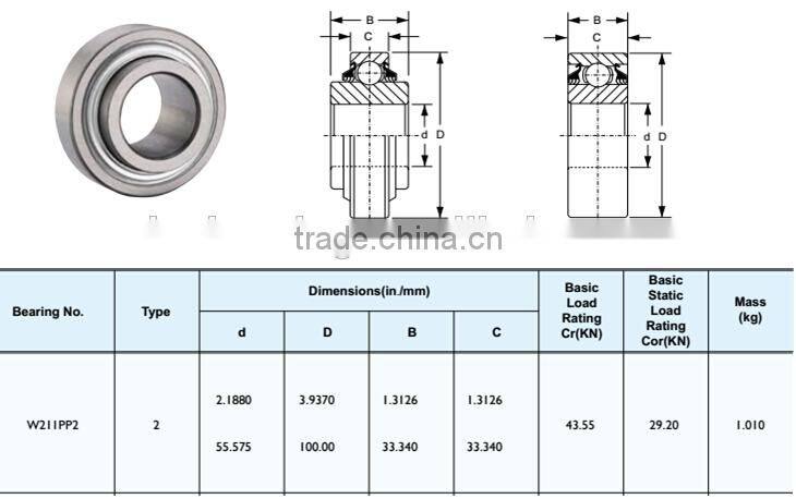 Farming agricultural bearing W211PP2 W211PP3 W211PP5