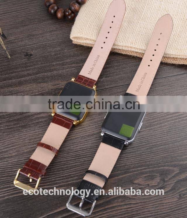 15$ W90 Bluetooth Smart Watch 6260A Men Luxury Leather Business Wristwatch Knight Full View HD