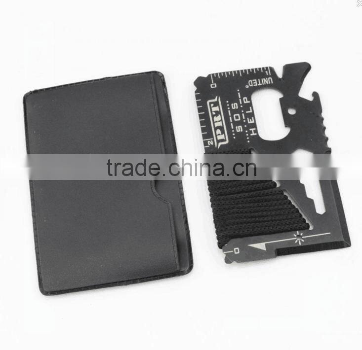 Factory Price Stainless Steel Handle Material and Multi Knife Type 11 Function Credit Card Size Pocket Survival Knife