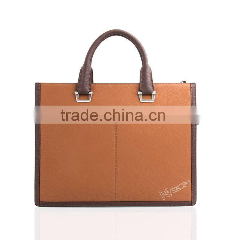 Alibaba wholesale brown top quality men leather shoulder bag branded handbag