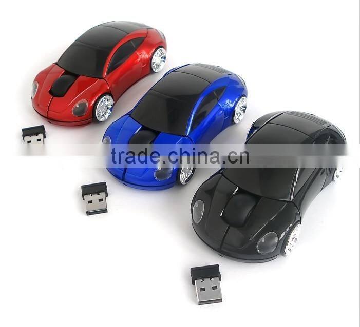 Customized Promotional Gift Laptop 2.4G wireless Car Shape Mouse