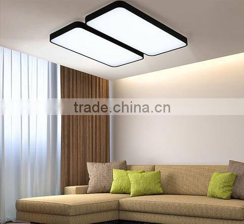 60w+60w retangular black room light