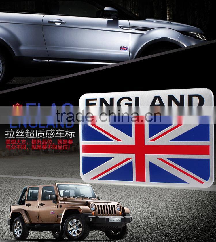England Britain UK Flag Rectang Racer Rear Emblem Badge Motor Sport Sticker Car