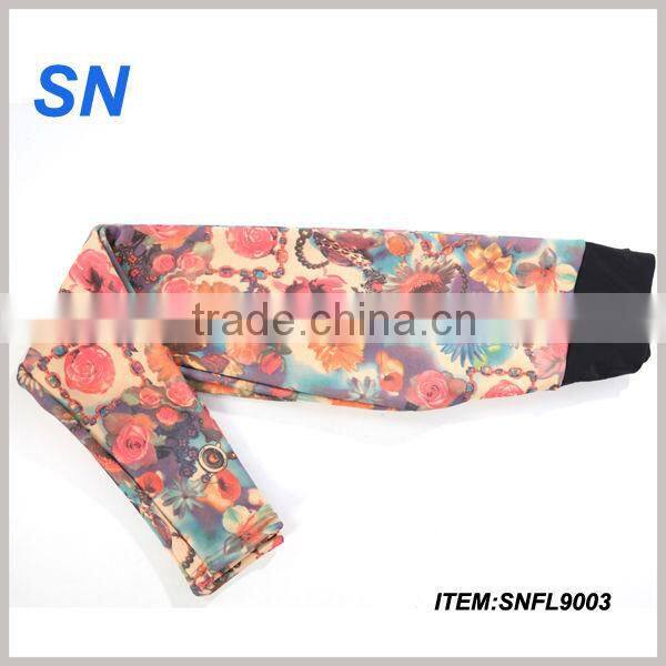 Newest Sunflower Sexy Young Girls Leggings Fancy Leggings