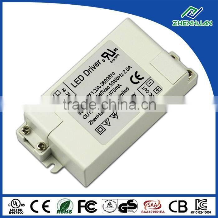 UL listed LED driver 36V 0.67A 24W led power driver with constant voltage