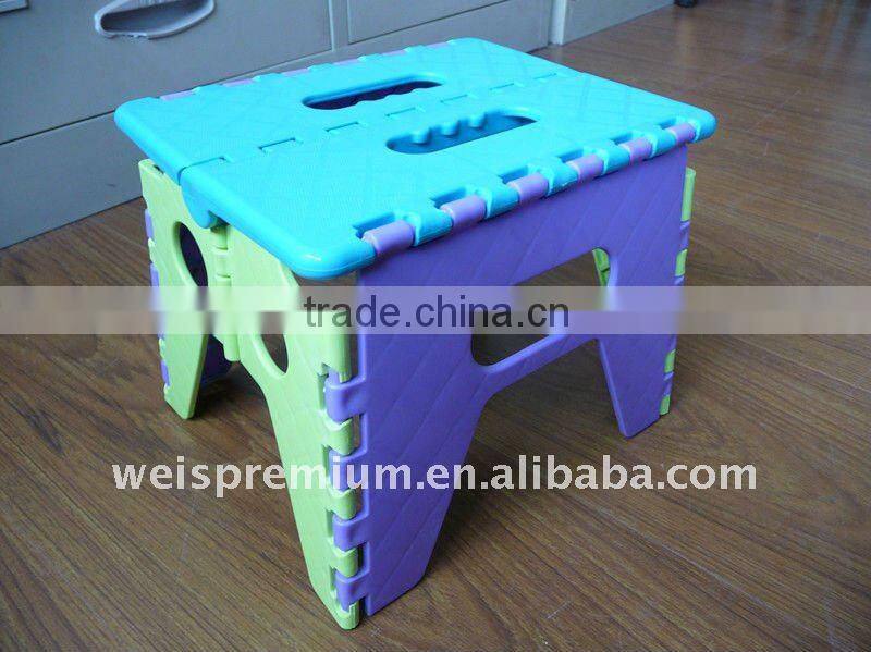 Portable and cheap Mini Colorful Plastic Folding Step Stool