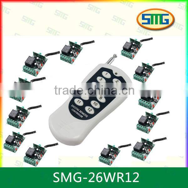 SMG-801 315/433mhz 6 in 1 remote control/1 controller pair 6 pcs remote transmitter