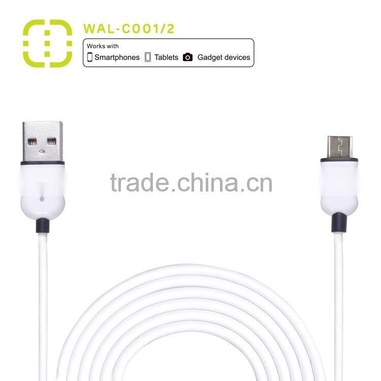 walnut 2.0 micro USB cable with ABS housing/ROHS passed