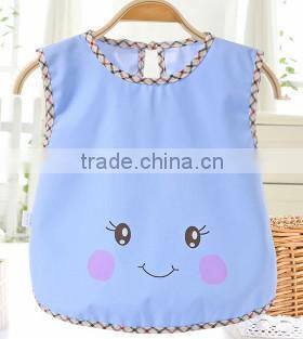 cute baby cotton apron/baby bear shape dinner apron/baby waterproof apron