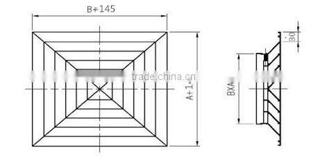 Round air jet diffuser/air grille of HVAC system