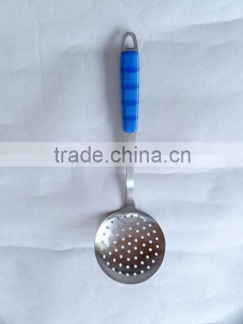 Lastest 4-PC stainless steel cooking tools with colorful plastic handle