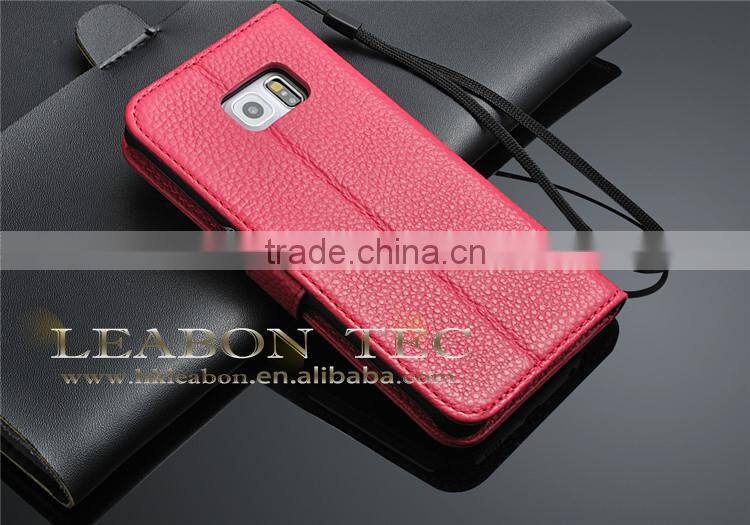 For s6 edge leather case, For Samsung Galaxy S6 edge cowhide genuine leather case, For Galaxy S6 leather Case